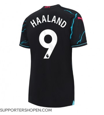 Manchester City Erling Haaland #9 Tredje Matchtröja Dam 2023-24 Kortärmad